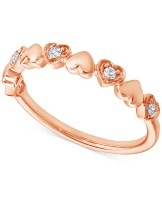 Macy's - Diamond Heart Ring (1/10 ct. t.w.) in 10k Rose Gold