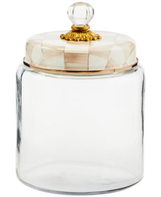 Mackenzie-Childs Mocha Check Large Kitchen Canister - Macy's