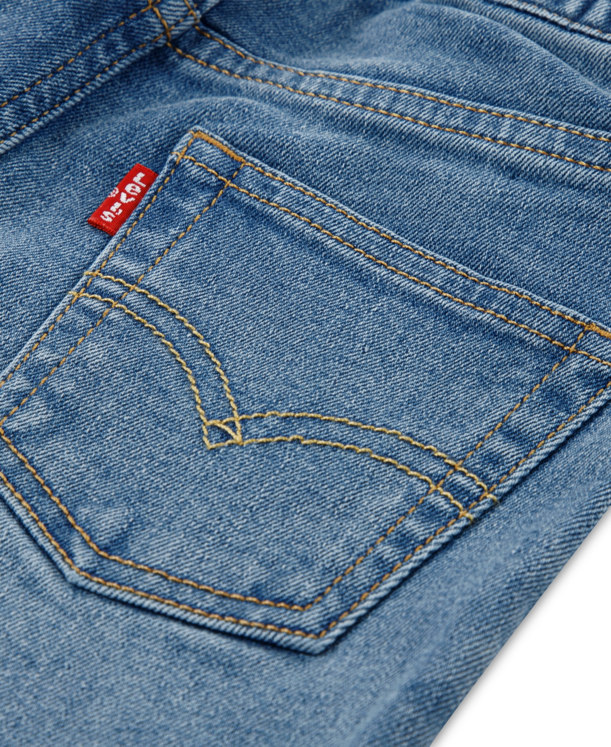 Levi's Toddler Boys 2-piece Printed Shirt And Denim Shorts In Bright White
