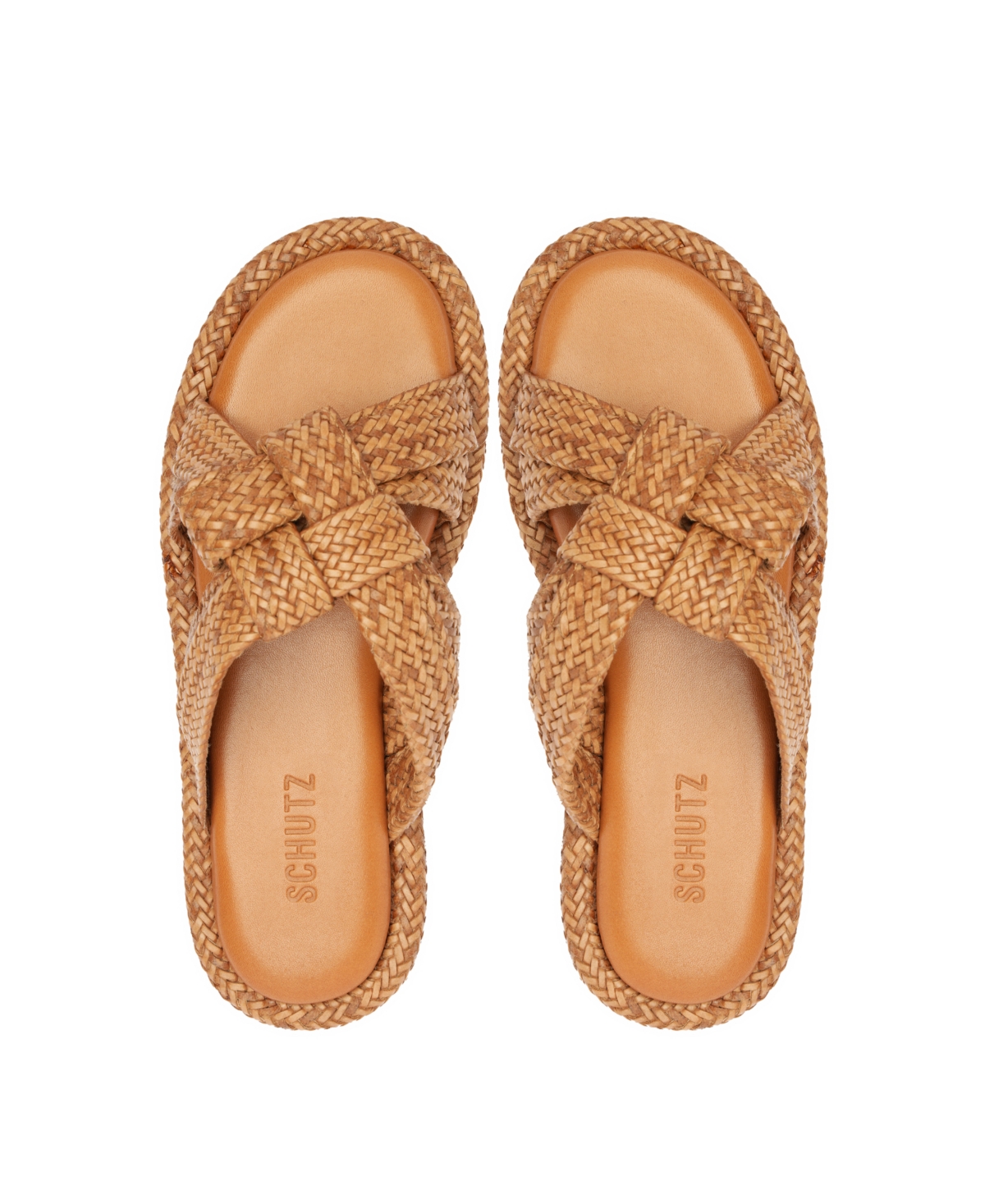 Schutz Kali Braided Sandal In Brown, Women's At Urban Outfitters In Brown