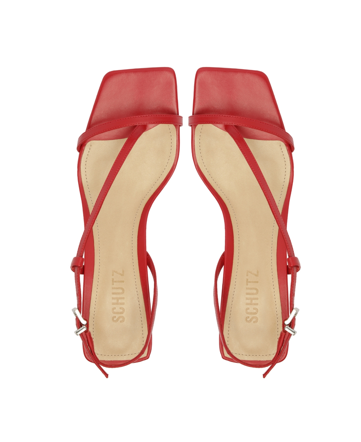 Shop Schutz Women's Heloise Mid Block Heel Dress Sandals In Red