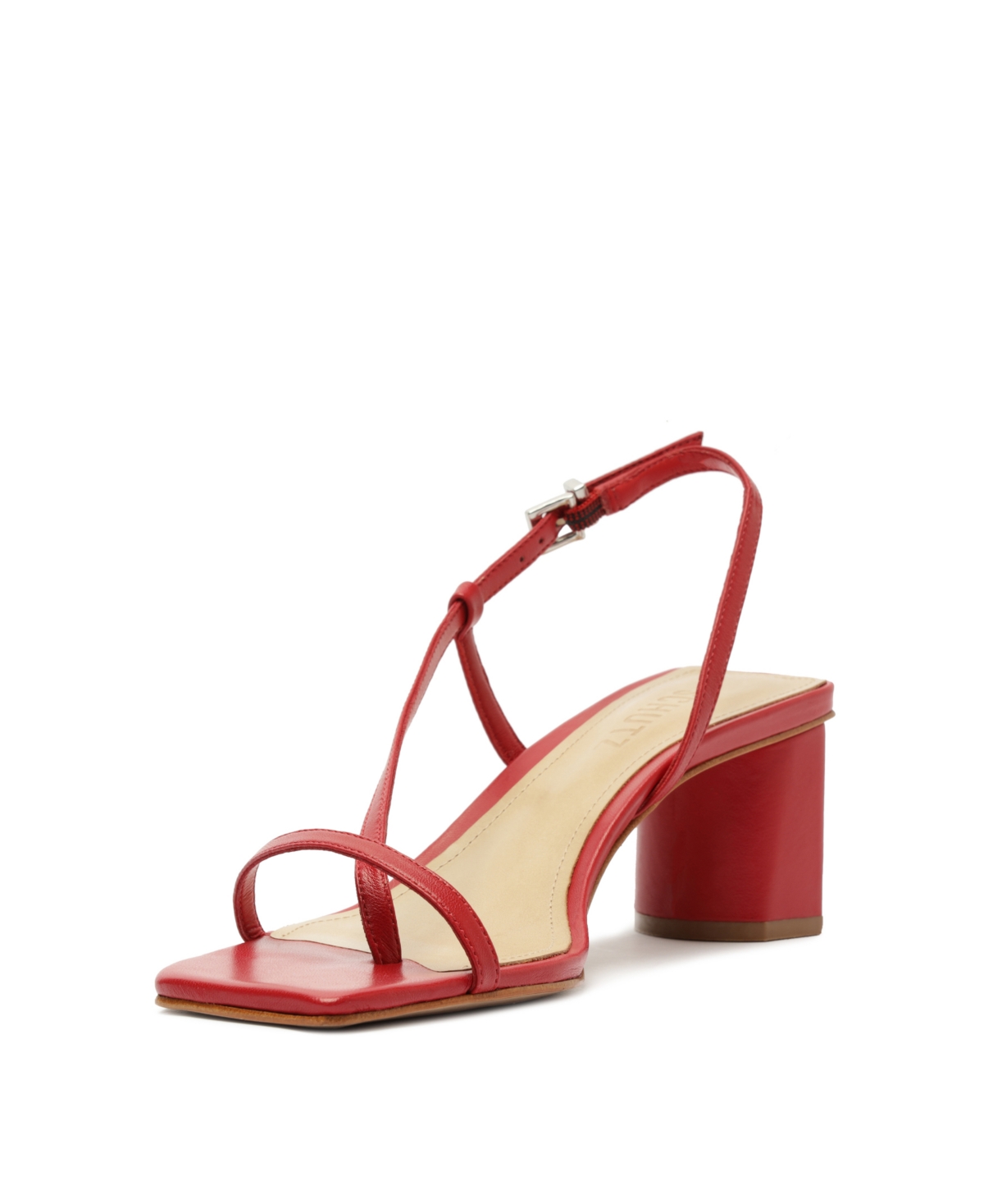 Shop Schutz Women's Heloise Mid Block Heel Dress Sandals In Red