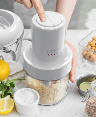 Puree 8.5-Cup Food Processor with Stainless Steel Blades, White