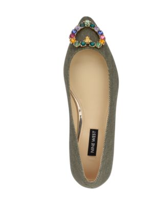 Women's Hearts Rhinestone Pointy Toe Flats