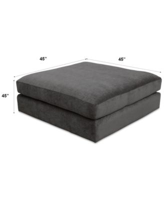 CLOSEOUT! Merten Fabric Castered Ottoman, Exclusively at Macy's