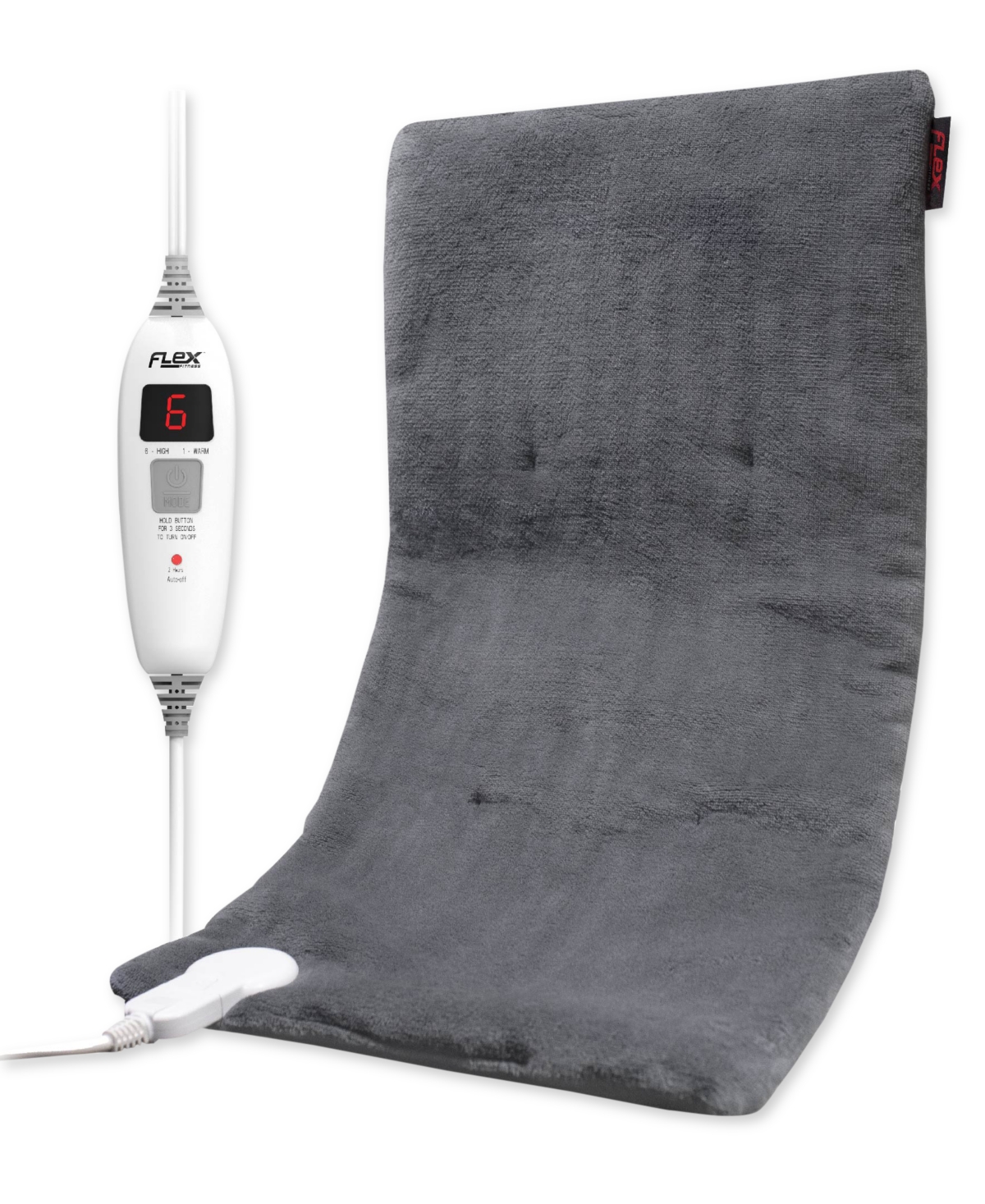 Tzumi Flex Fitness Recovery Heat Electric Heating Pad In Gray