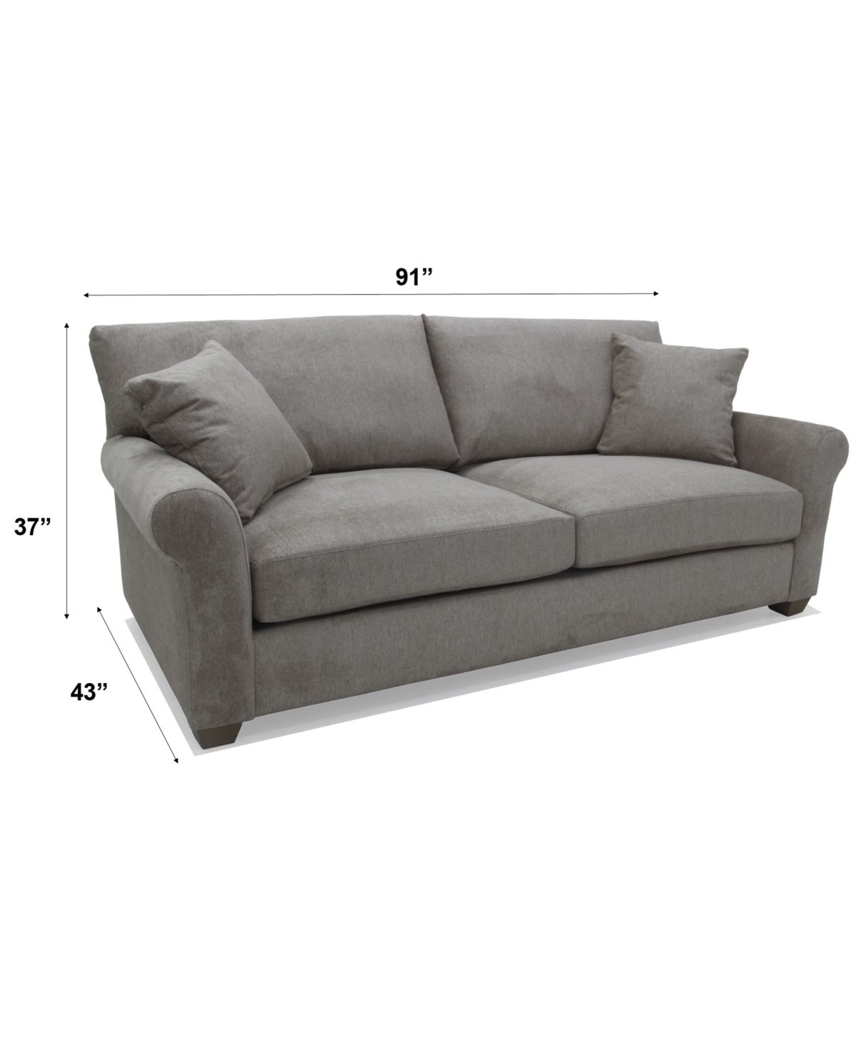 Macy's Reiter Fabric Sofa, Exclusively At  In Cobbleston