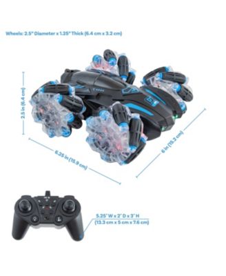 360-Degree Rotating Light-Up Remote Control Stunt Car - 1:24