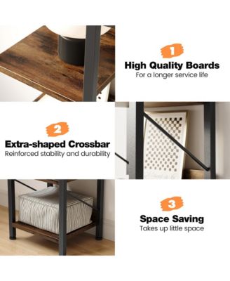 Narrow Bookshelf 6 Tier Tall Bookcase