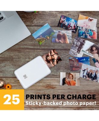 Step Mobile Instant Photo Printer 2x3", & Zink Photo Paper (75 Sheets) Bundle