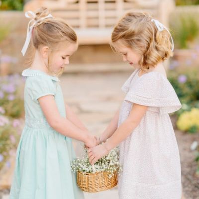 Toddler Girls Smocked Bell Sleeve Dress