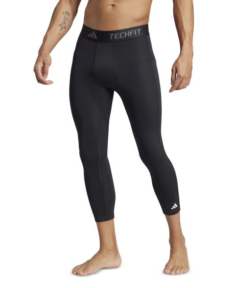 Мужские леггинсы adidas Techfit Compression 3/4 Training Tights, цвет: Чёрный
