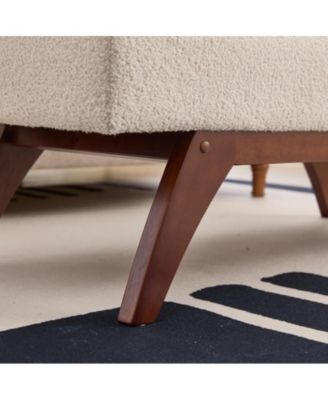 Teddy Storage Bench, Bed End Stool with Hidden Storage with Solid Wood Legs