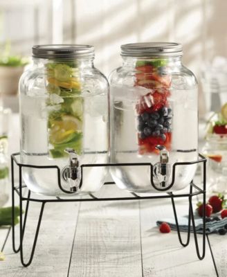 Clifford Dispensers with Infuser Stand, Set of 2