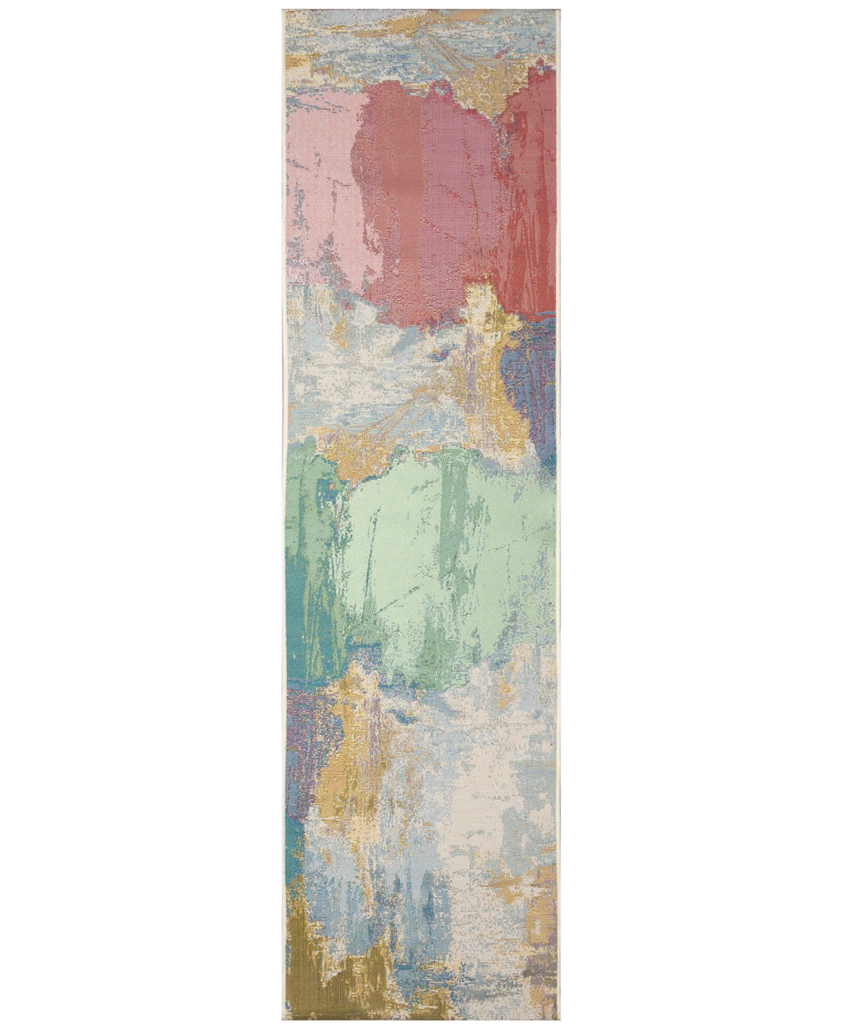 Liora Manne Marina Watercolor 1'11"x7'6" Runner Area Rug In Multi