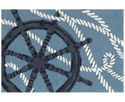 Liora Manne' - Frontporch Captain's Wheel 1'8"x2'6" Area Rug