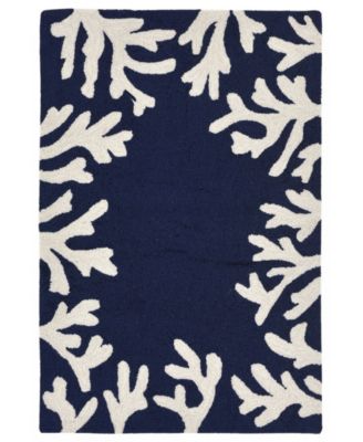 Liora Manne' - Capri Coral Border 1'8"x2'6" Area Rug