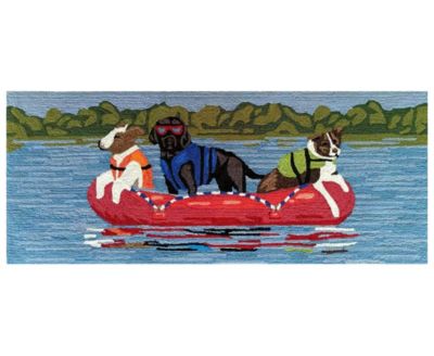 Liora Manne' - Frontporch Rafting Dogs 2'x5' Runner Area Rug