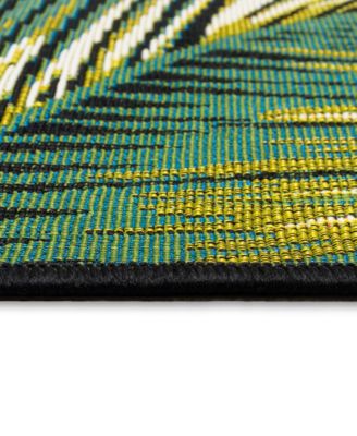 Marina Palm Border 6'6"x9'4" Area Rug