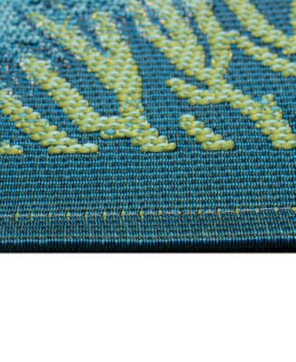 Liora Manne Esencia Coral Garden Rug Collection In Ocean