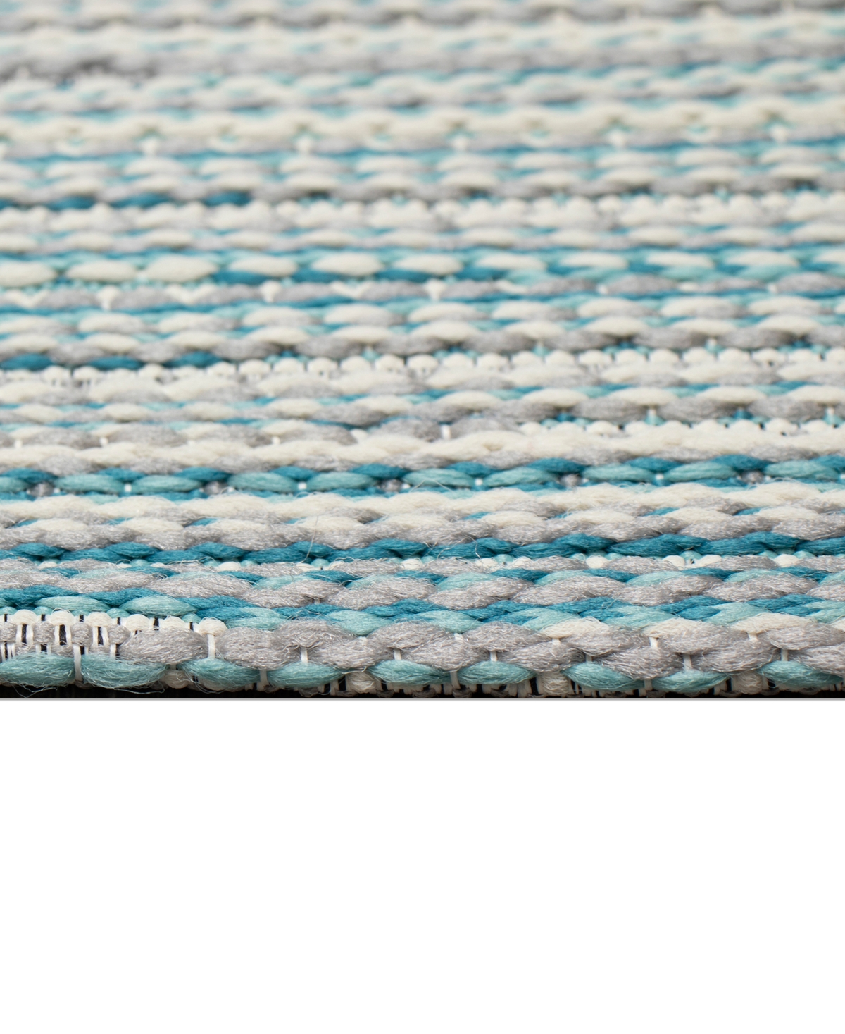 Liora Manne Miranda Tweed Stripe 2'5"x3'11" Area Rug In Aqua