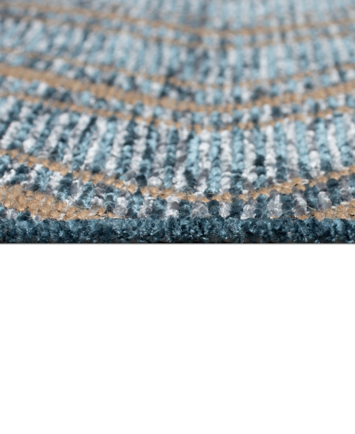 Liora Manne Mercer Zigzag 6'6"x9'4" Area Rug In Blue