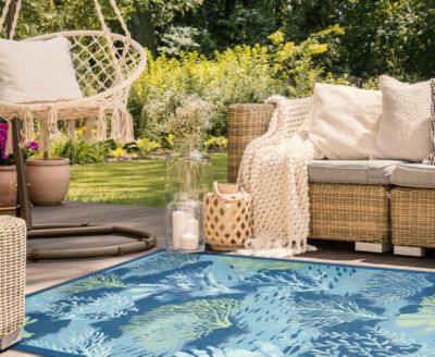 Marina Coral Garden 8'10"x11'9" Area Rug