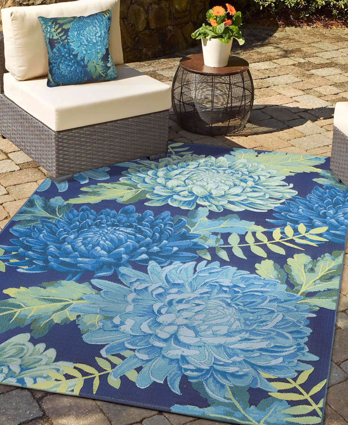 Liora Manne Marina Mum 4'10"x7'6" Area Rug In Blue