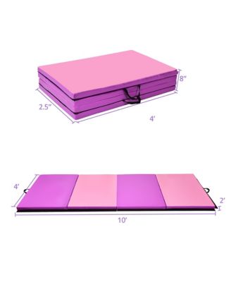 Folding Panel Gym Fitness Exercise Gymnastics Mat 4' x 10' x 2''