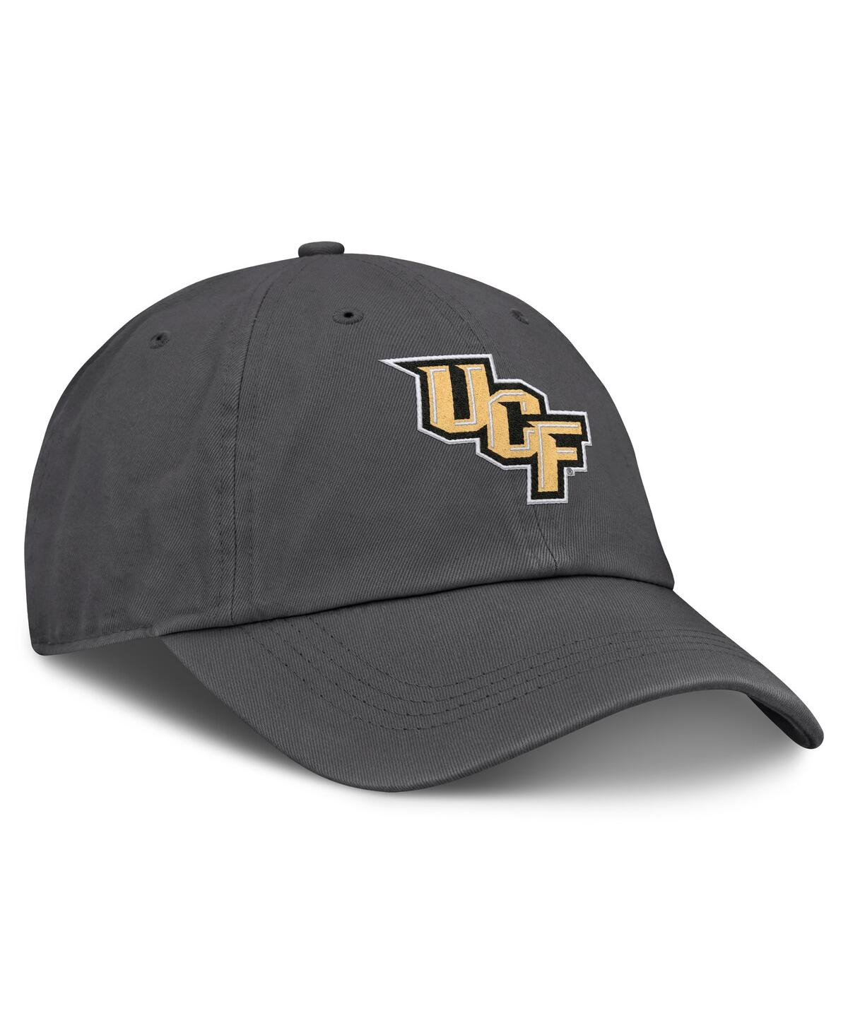 Top Of The World Men's Heather Charcoal Ucf Knights Team Logo Washed Adjustable Hat In Heather Charcoal