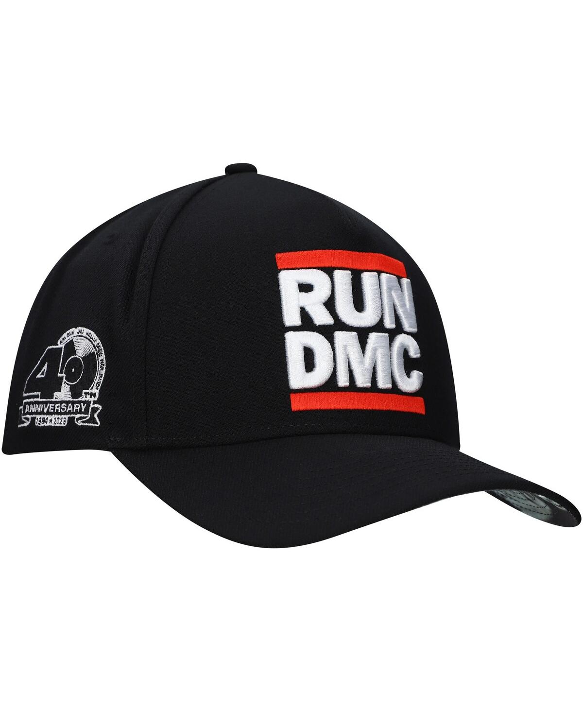 Men's Black Run–D.m.c. 40th Anniversary A-Frame Adjustable Hat - Black