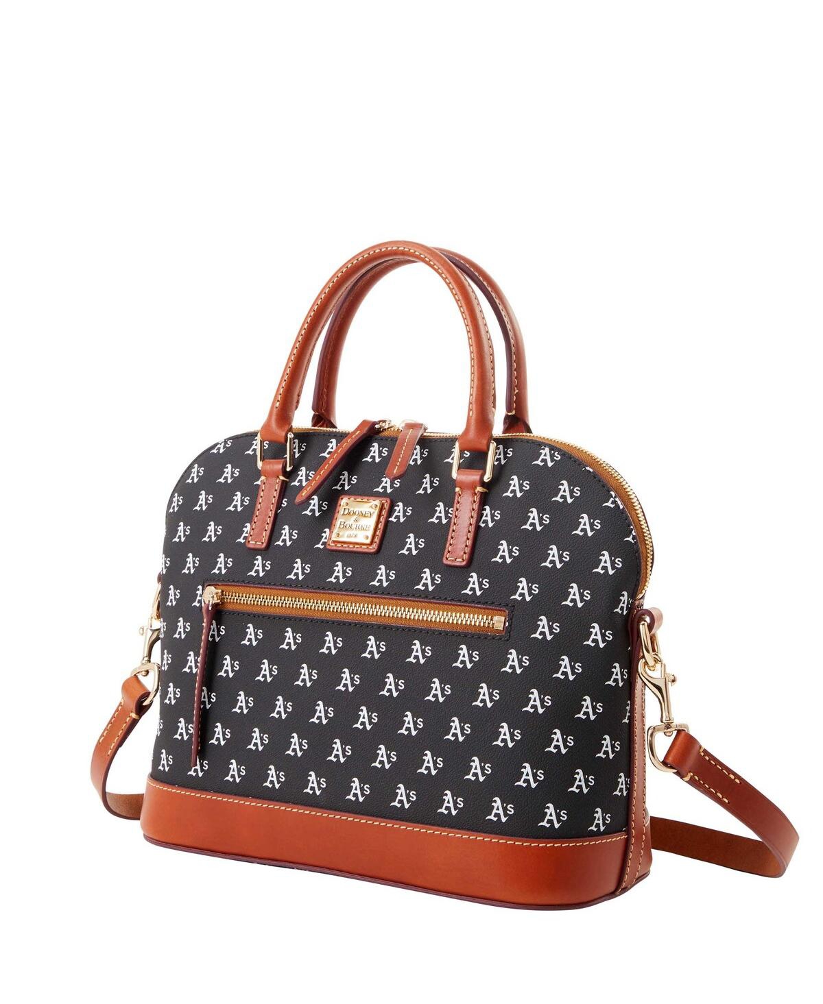 Dooney & Bourke Athletics Signature Domed Zip Satchel Purse In No Color