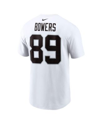 Men's Brock Bowers White Las Vegas Raiders Name Number T-Shirt