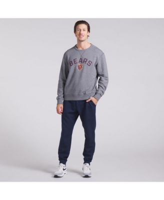 Men's Heather Gray Chicago Bears Loop Terry Pullover Sweatshirt