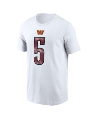 Men's Jayden Daniels White Washington Commanders Name Number T-Shirt