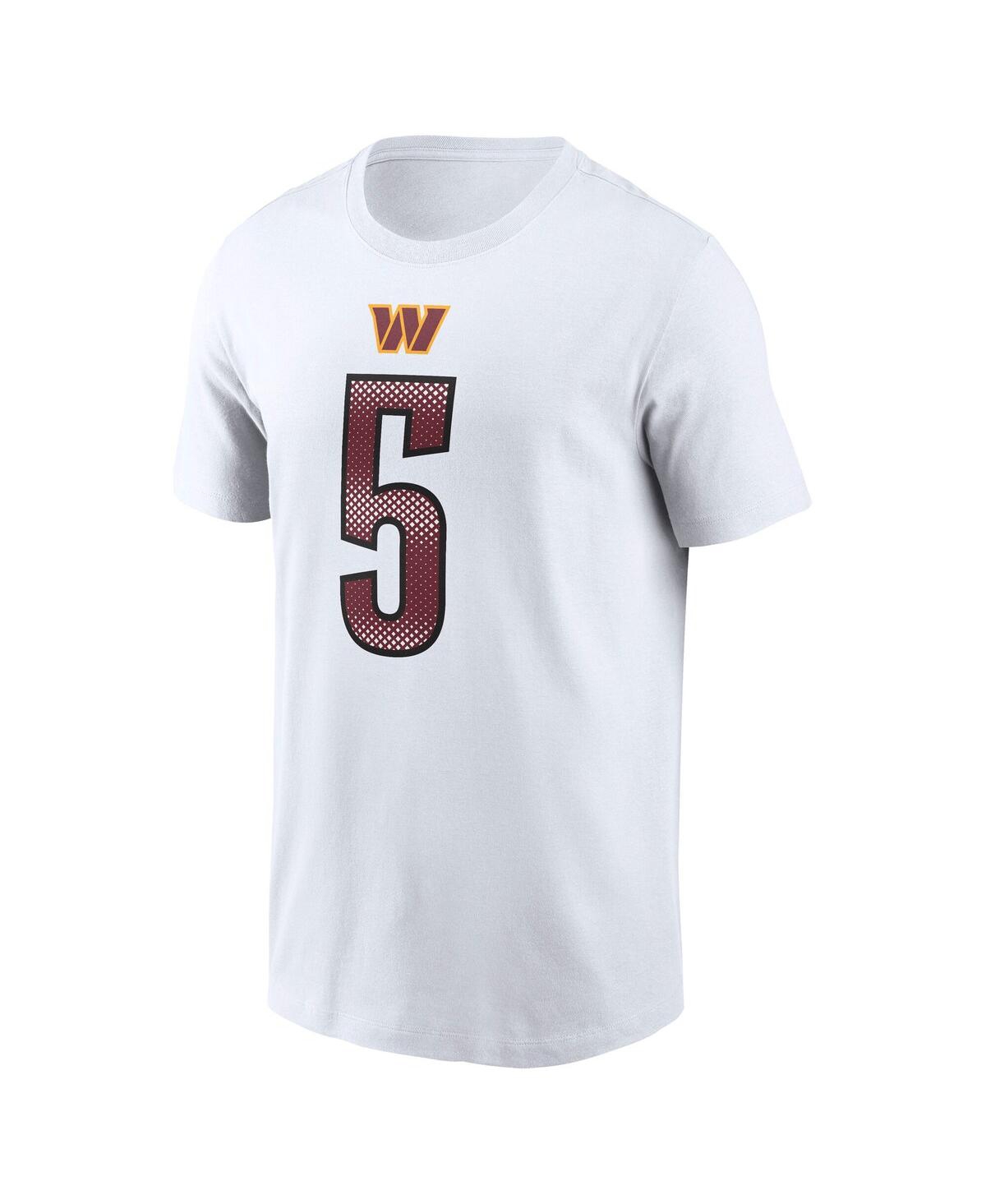Nike Men's Jayden Daniels White Washington Commanders Name Number T-shirt In White