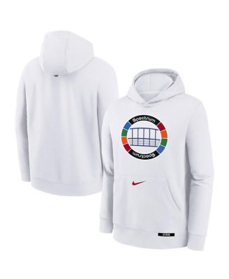 Nike - Big Boys and Girls White Philadelphia 76ers 2024/25 City Edition Club Fleece Pullover Hoodie