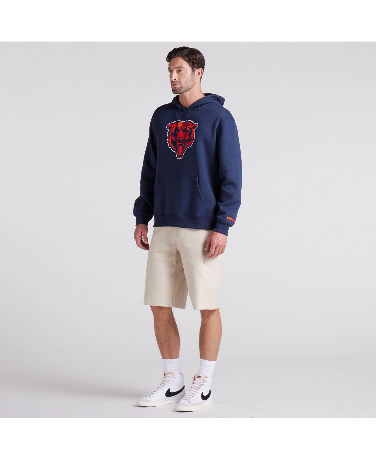 Fanatics Men's Navy Chicago Bears Legacy Fleece Pullover Hoodie In Navy