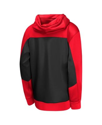 Big Boys and Girls Red/Black Chicago Bulls Authentic On-Court Showtime Performance Full-Zip Hoodie