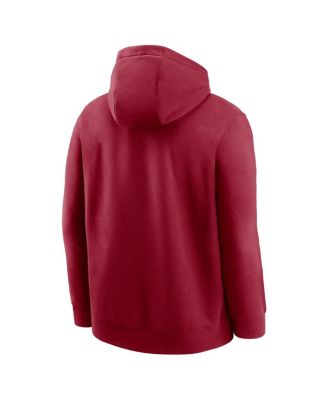 Men's Crimson Oklahoma Sooners Legacy Football Icon Club Fleece Pullover Hoodie