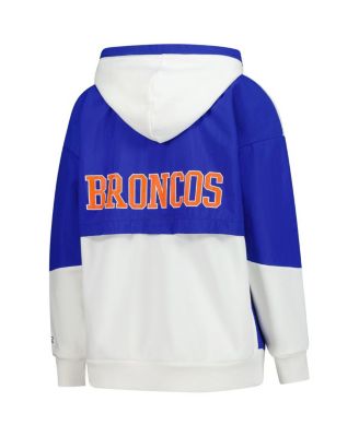Women's White Denver Broncos Scrimmage Full-Zip Hoodie