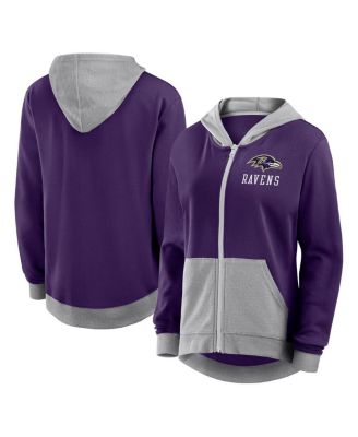 Logo Athletic - Women's Purple Baltimore Ravens Hit It French Terry Full-Zip Hoodie
