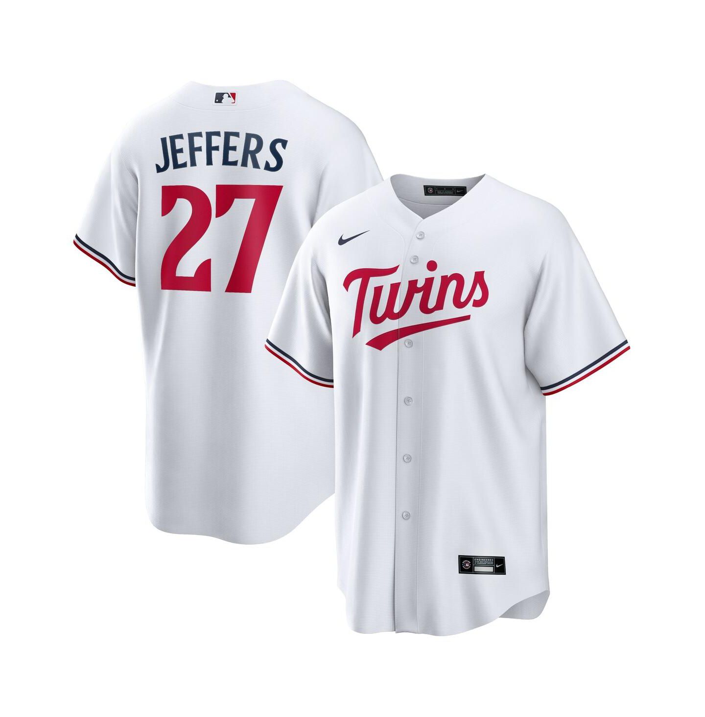 Мужской топ Nike Ryan Jeffers White Minnesota Twins Home Replica Player Jersey — фото 1