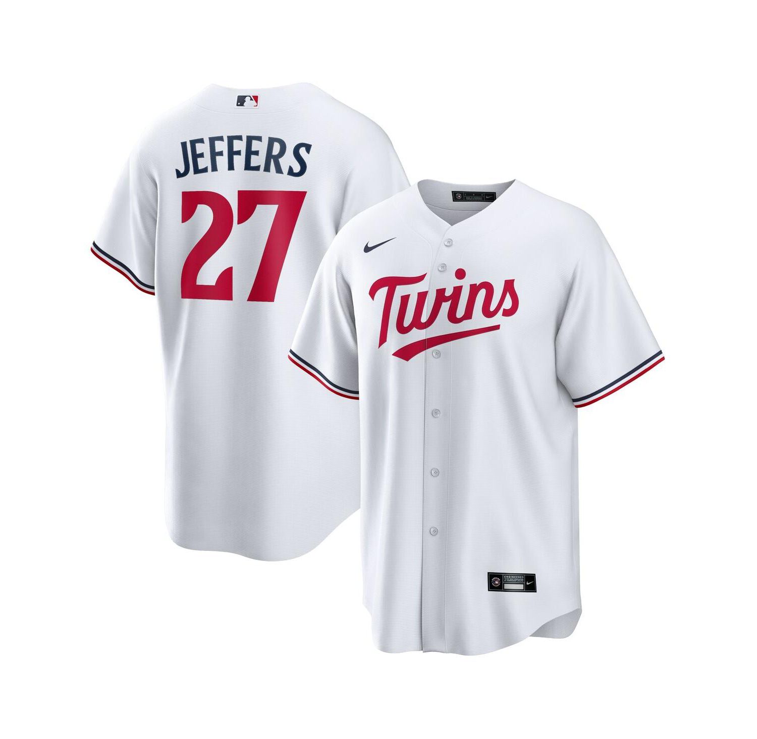 Men's Ryan Jeffers White Minnesota Twins Home Replica Player Jersey