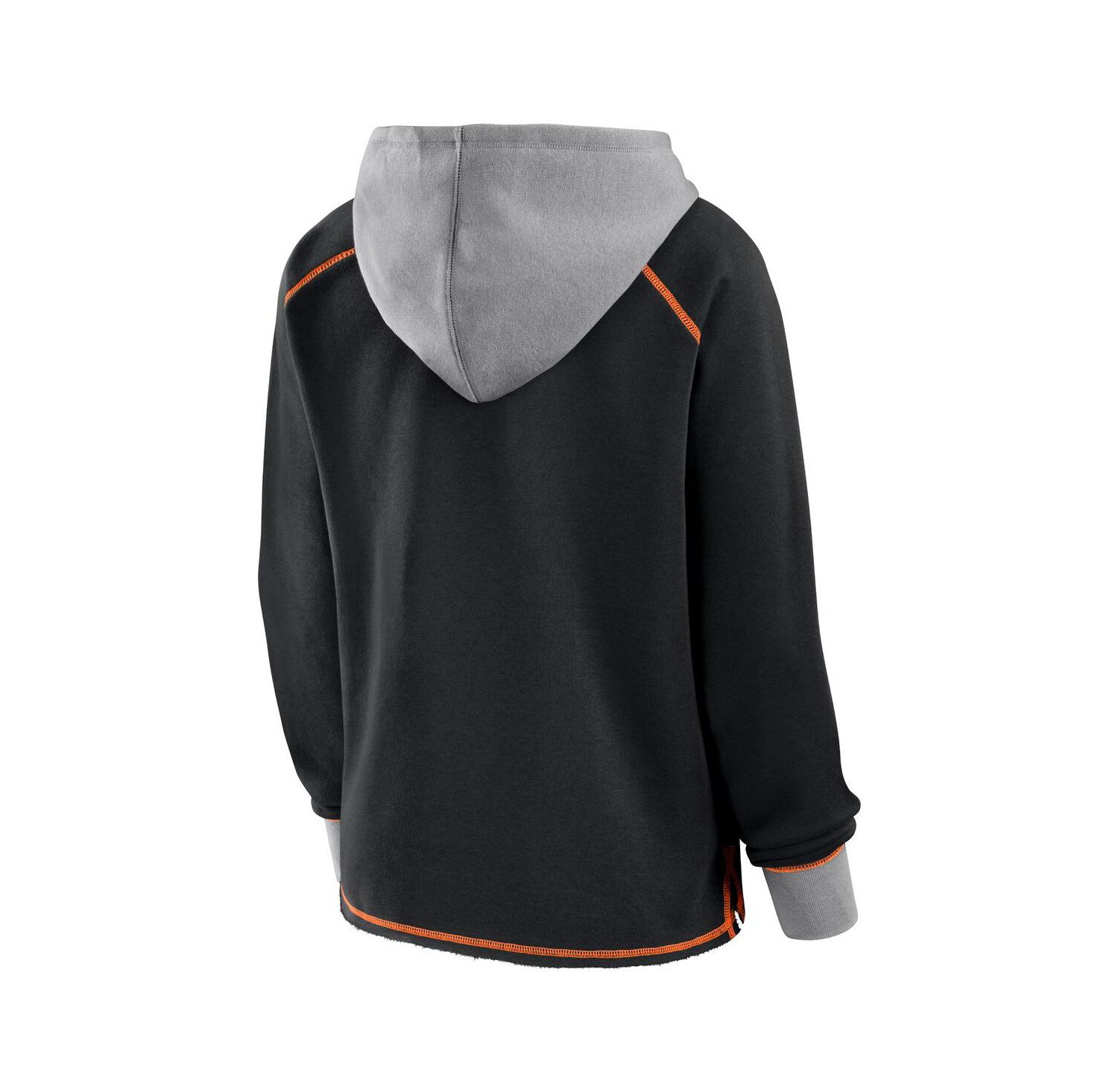 Women's Black Cincinnati Bengals Boom Fleece Pullover V-Neck Hoodie