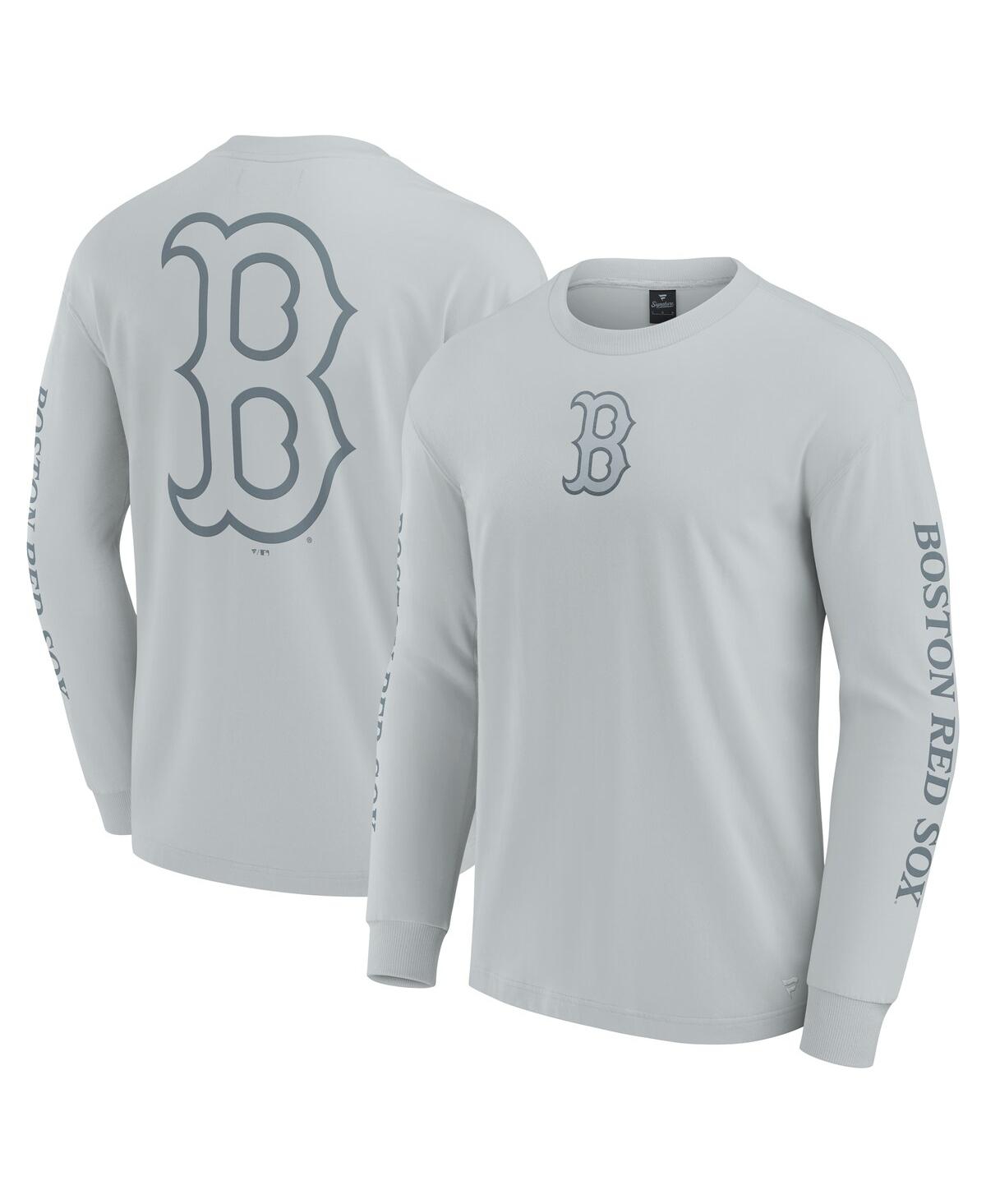Fanatics Men's Gray Boston Red Sox Elements Strive Long Sleeve T-shirt In Gray