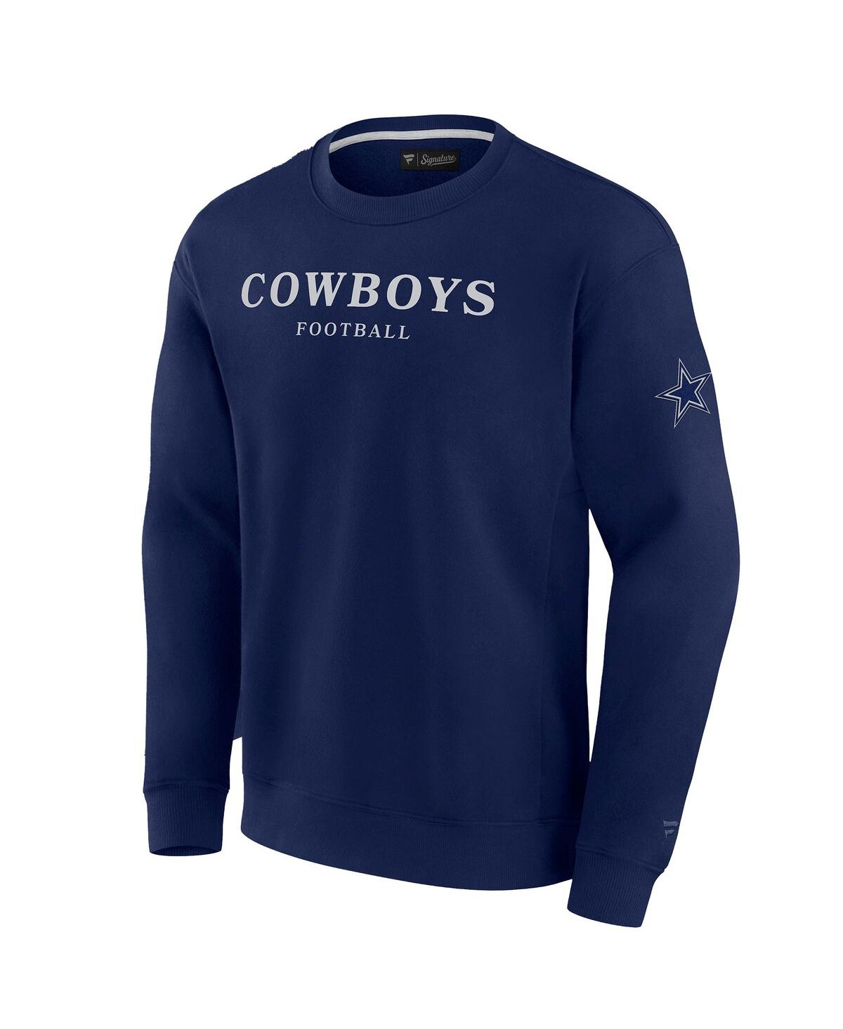 Shop Fanatics Men's And Women's Navy Dallas Cowboys Elements Unlimited Fleece Pullover Sweatshirt