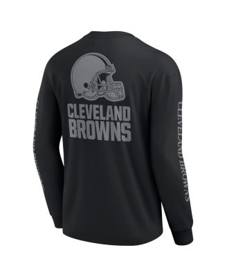 Men's and Women's Black Cleveland Browns Elements Strive Long Sleeve T-Shirt