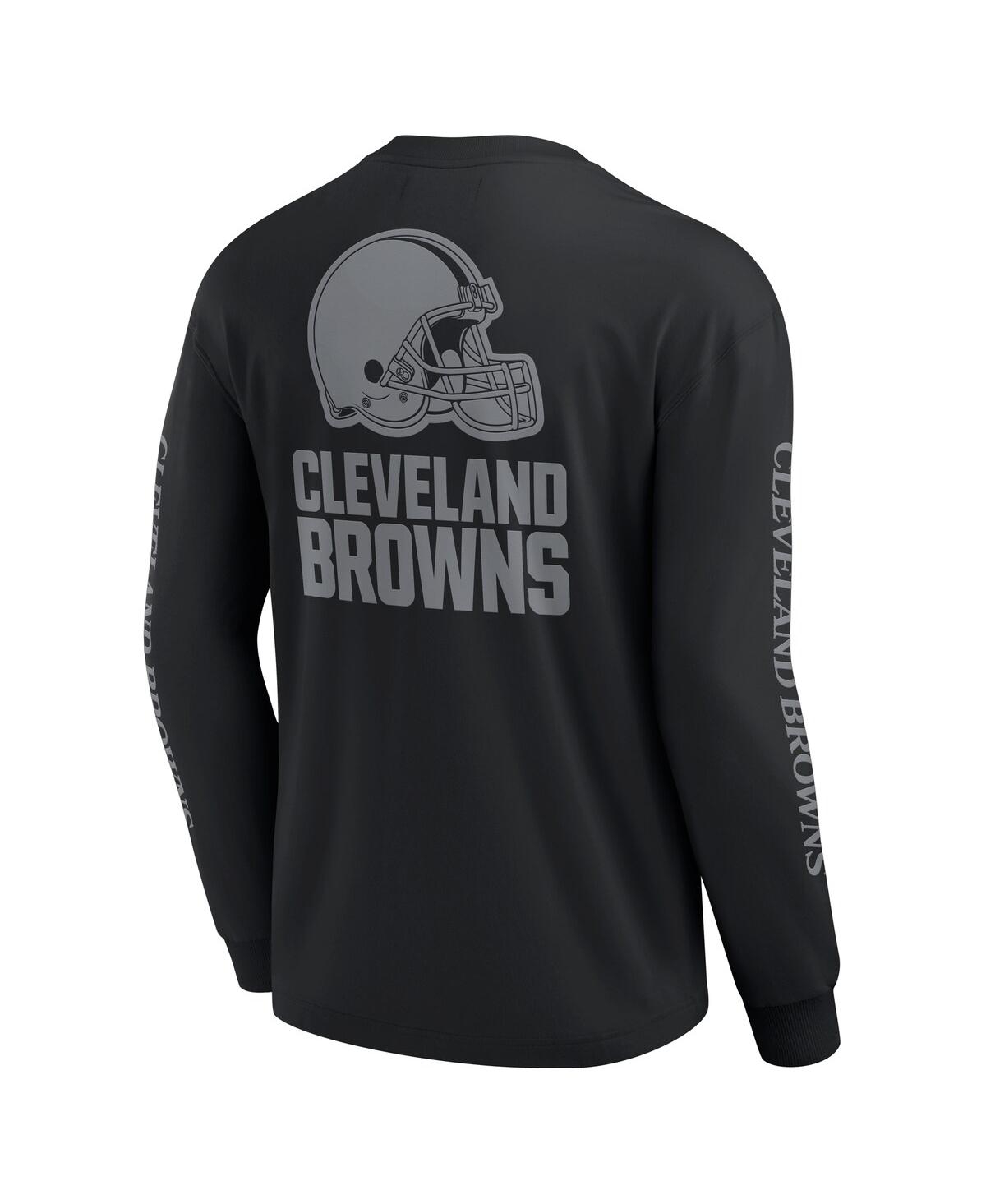Fanatics Men's And Women's Black Cleveland Browns Elements Strive Long Sleeve T-shirt In Black