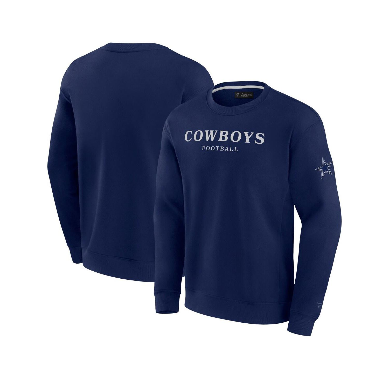 Men's and Women's Navy Dallas Cowboys Elements Unlimited Fleece Pullover Sweatshirt